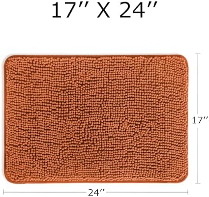 PureSwan Burnt Orange Bath Mat - 17 x 24
