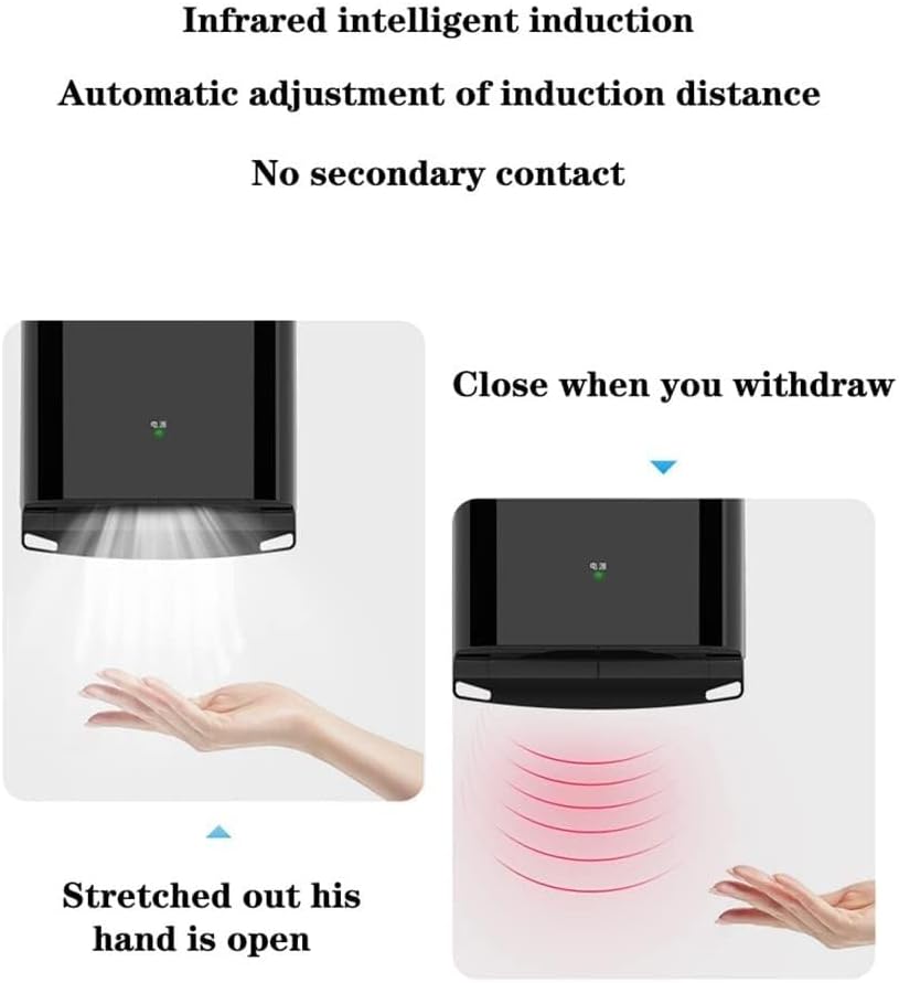 1250W Automatic Induction Hand Dryer with Hot and Cold Settings