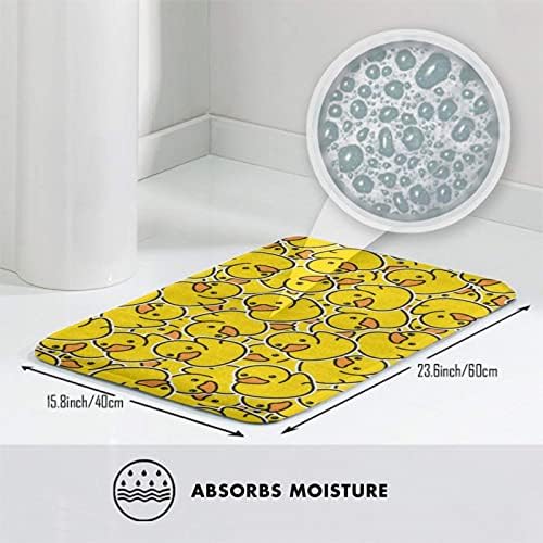 MZERSE Water Absorbent Bath Rug with Rubber Bottom