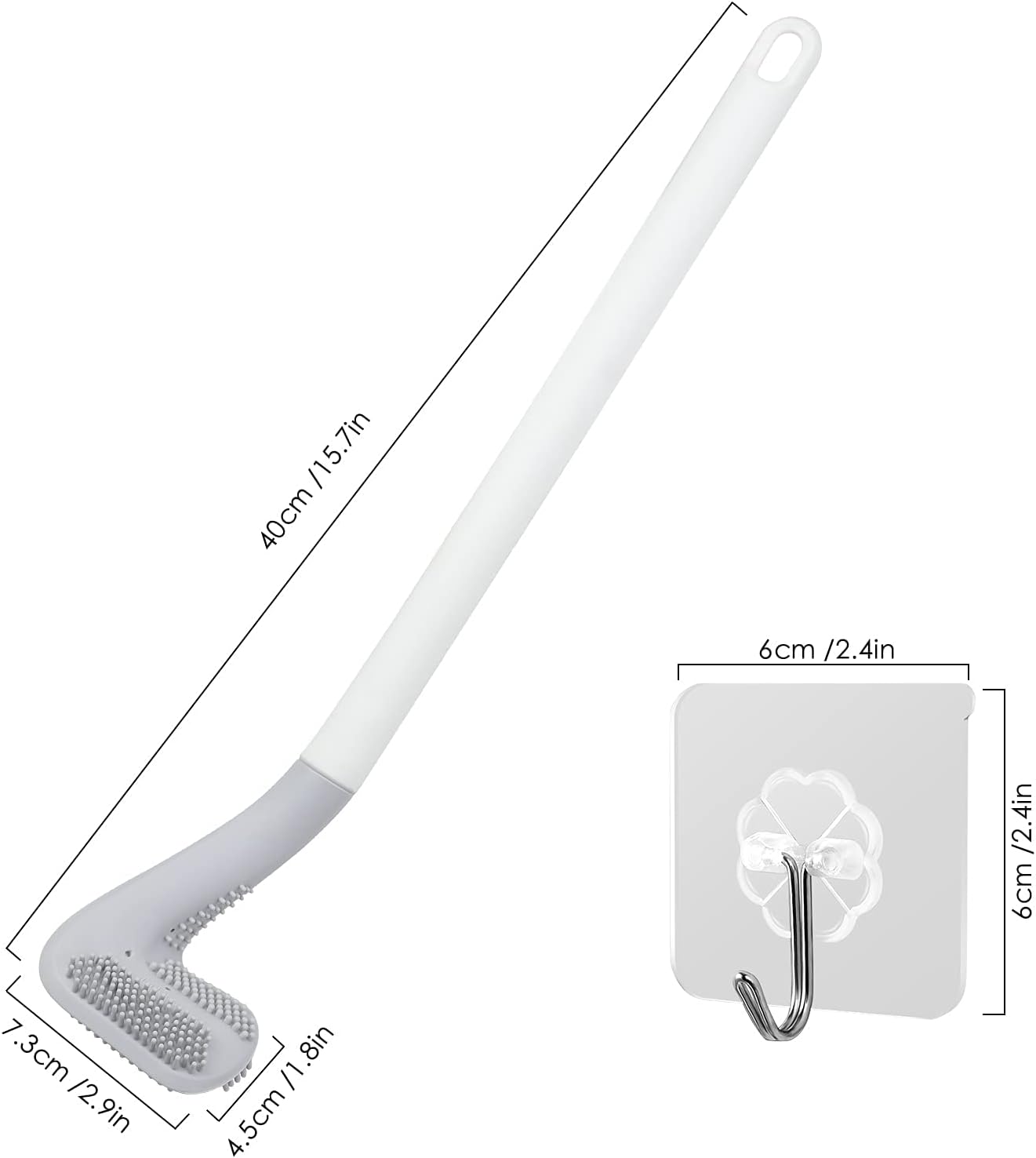 Homgaty Golf Head Toilet Brush 360 Clean Wall Mounted 2 Pack