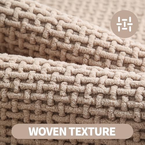 WARM HAVEN Beige Thin Bath Mat 16x24 Inch Non-Slip