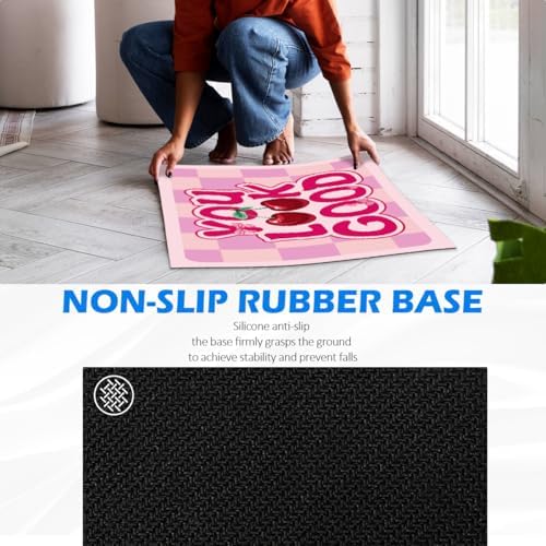 You Look Good Bath Mat - Ultra Thin Non Slip Cherry Pattern