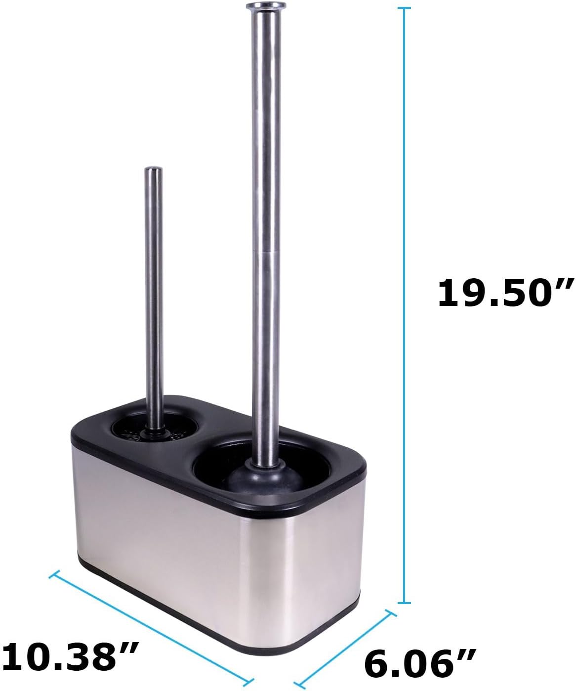 Blue Donuts Toilet Brush and Plunger Set with Holder