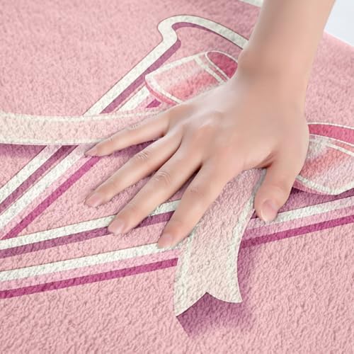 jejeloiu Dreamy Bow Bath Mat 16x24 1