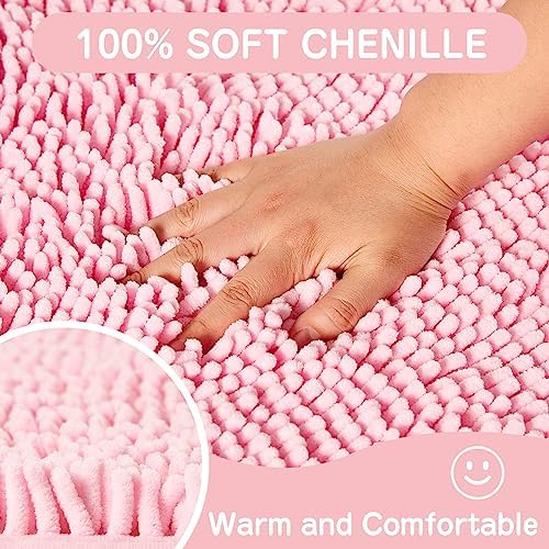 HZFLBN Plush Shaggy Bath Rug 17x24 Non-Slip Soft Durable