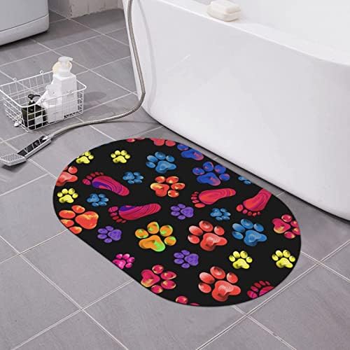 Juniissl Paw Bath Mat Diatomaceous Earth Rug 16x24