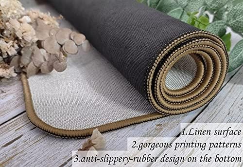 Bodyard Bath Rug with Non Slip Backing and Green Ayurveda Zen Basalt Stones