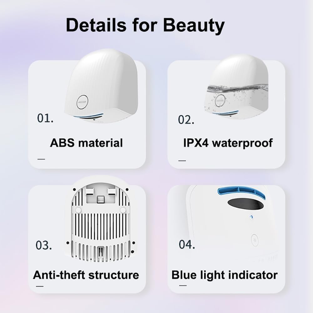 Commercial 1200W Smart Sensor Hand Dryer Blue