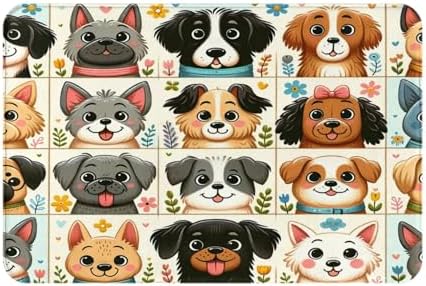 Cute Dog Bathroom Rug 24x16 inch Non-Slip