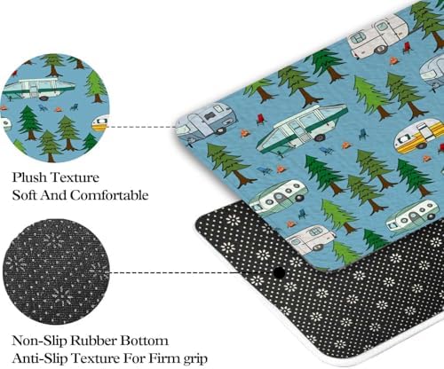 JAWO Camper Bath Mat 16X24 Non-Slip Microfiber