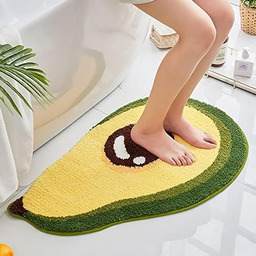 LEVINIS Avocado Bath Rug Non-Slip Absorbent Kids Bathroom Mat