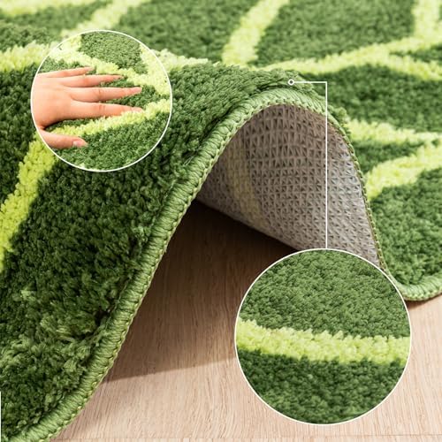 Sisher Green Leaf Bath Mat 46x18