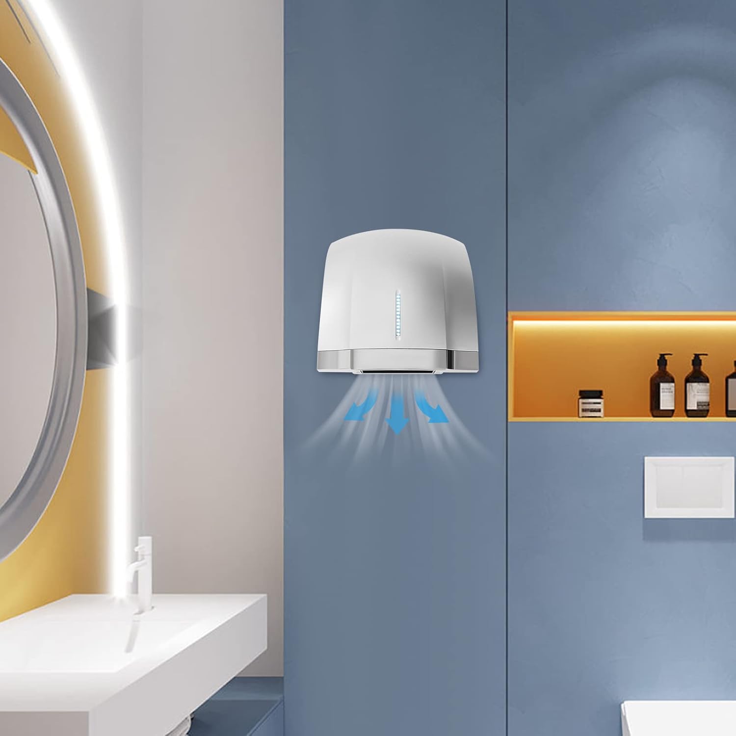 Fifizoo High Speed Quiet Hand Dryer with Hot Cold Control