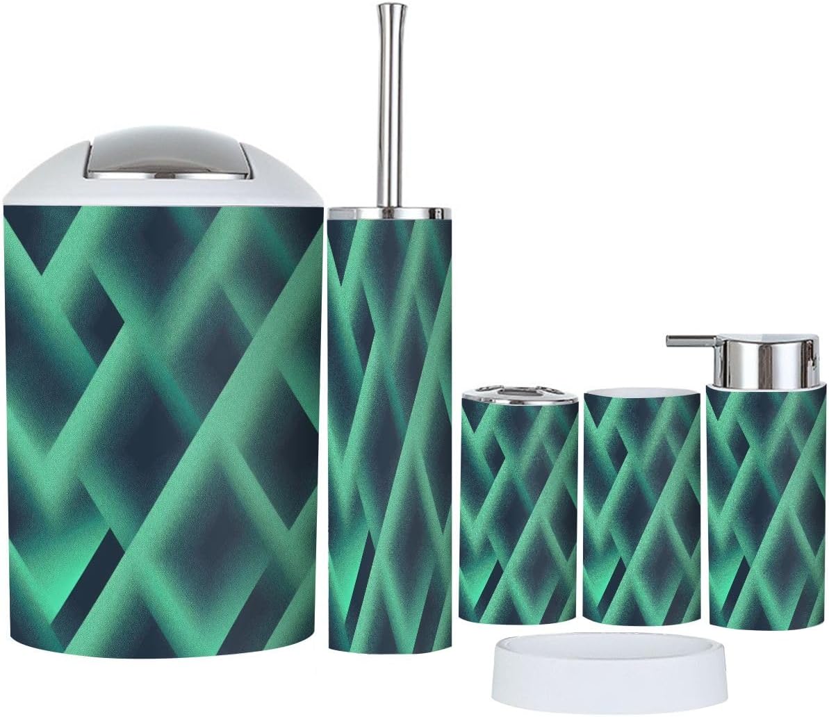 Boho Turquoise Bathroom Accessory Set 6 Piece