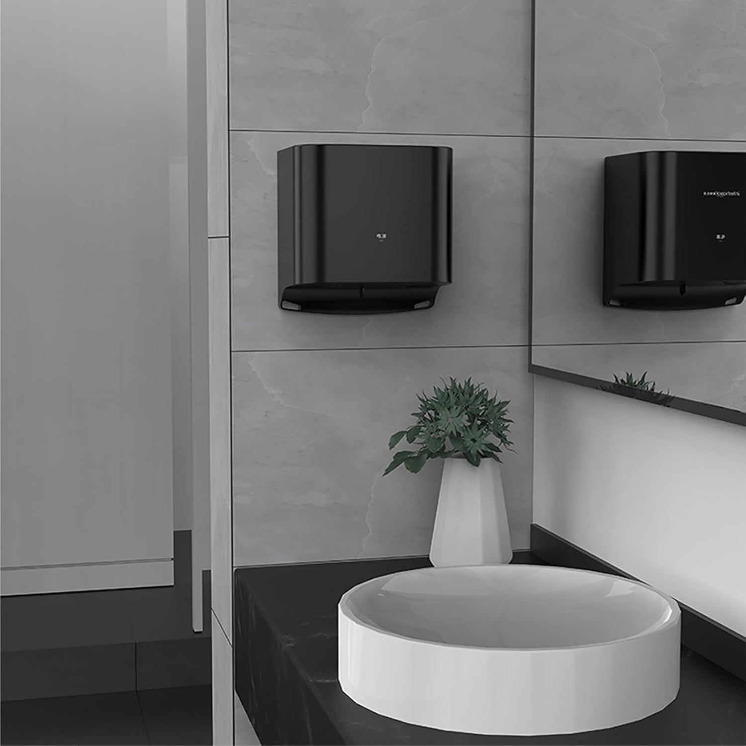 TsoLay 1250W Bathroom Hand Dryer with 80ms Wind Speed and Auto Sensor
