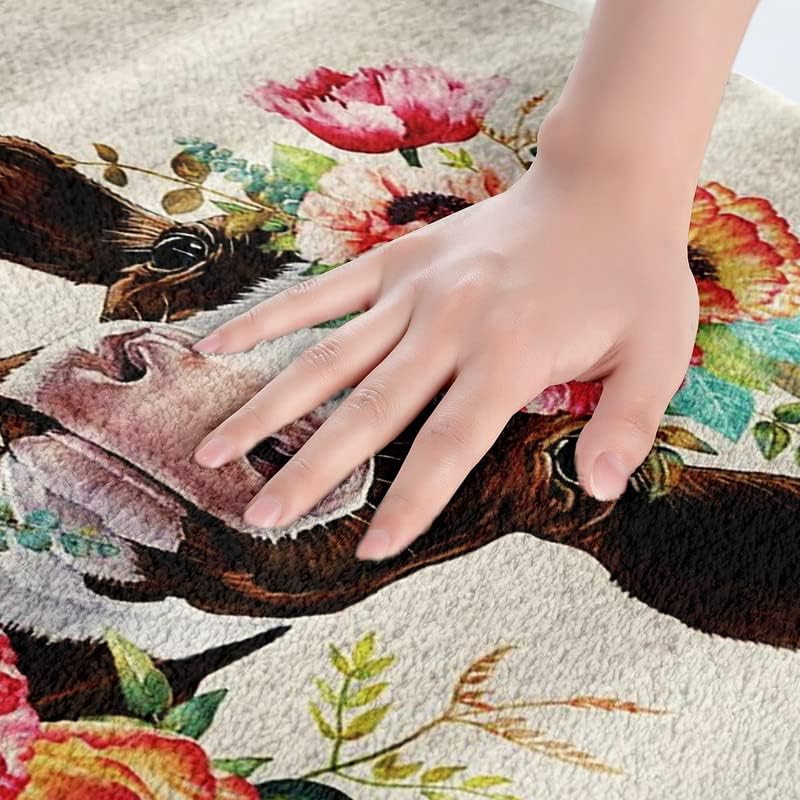Feelyou Milk Cow Bath Mats for Bathroom