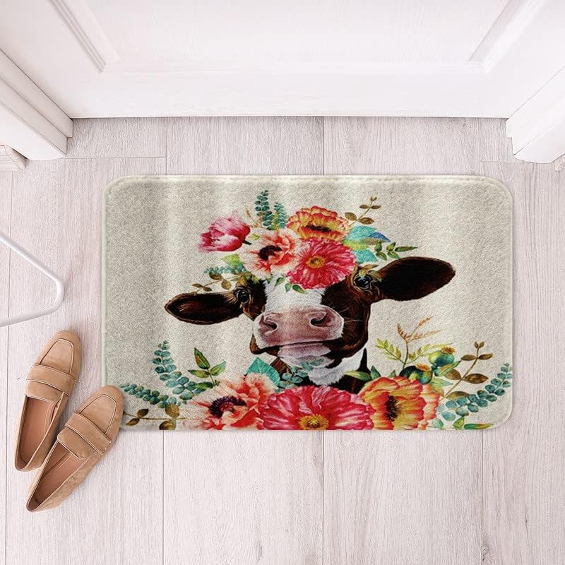Feelyou Milk Cow Bath Mats for Bathroom