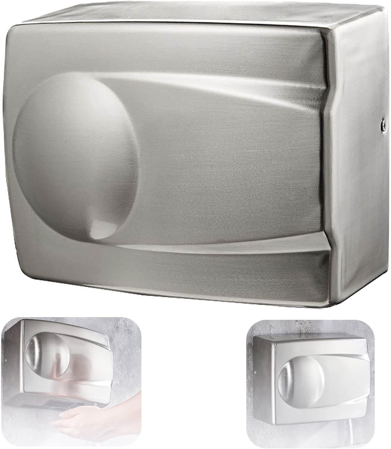 QIANMEI Heavy-Duty Stainless Steel Hand Dryer 1500W Automatic Sensor