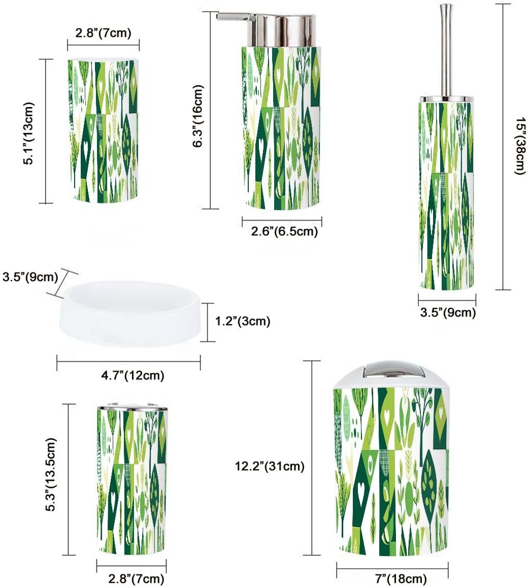 Boho Bathroom Accessory Set with 6 Pieces