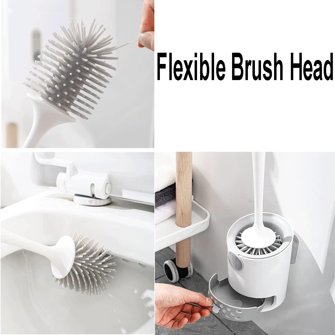 GYDMEG Toilet Brush with Holder - Blue