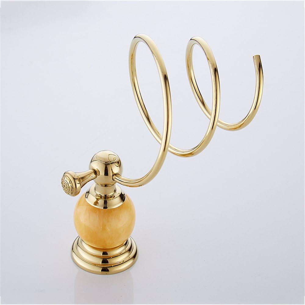 Luxurious Golden Stainless Steel Jade Bathroom Hand Dryer Holder 1