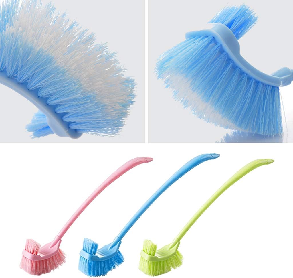 Long Handle Double Sided Toilet Brush with Holder 1