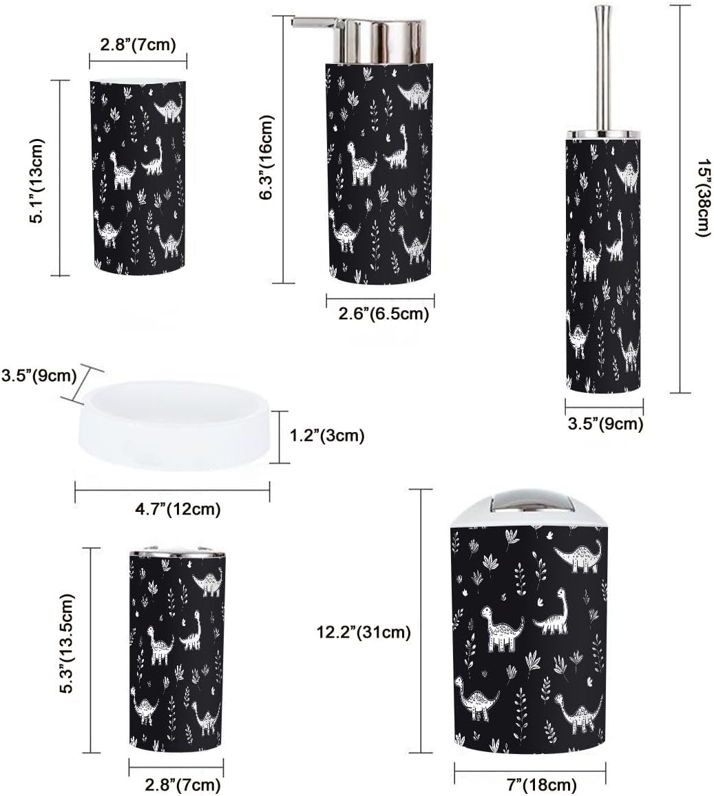 TRANQDEHOM 6 Piece Boho Bathroom Decor Set