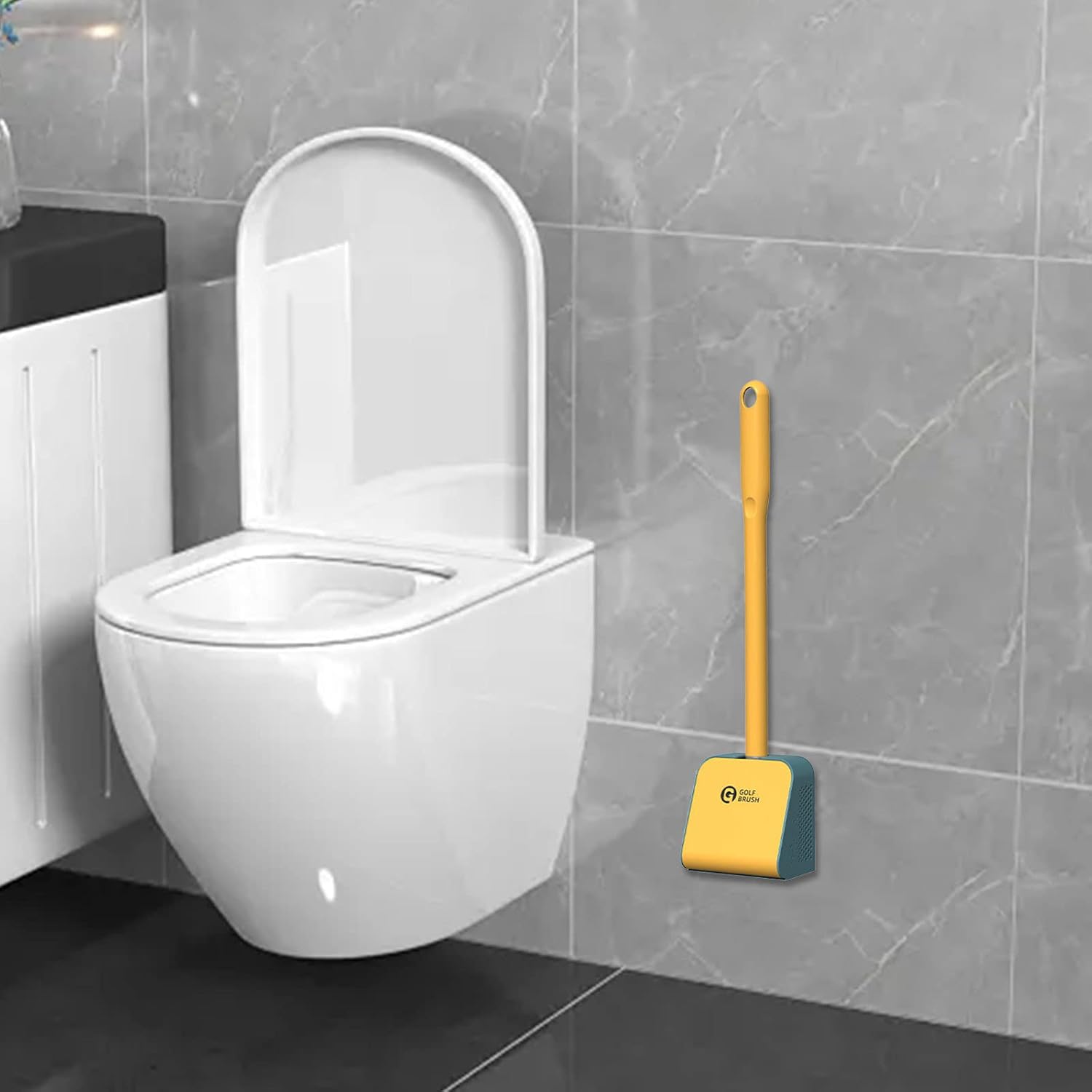 Lovskoo 360 Toilet Brush Set with Non-Slip Holder