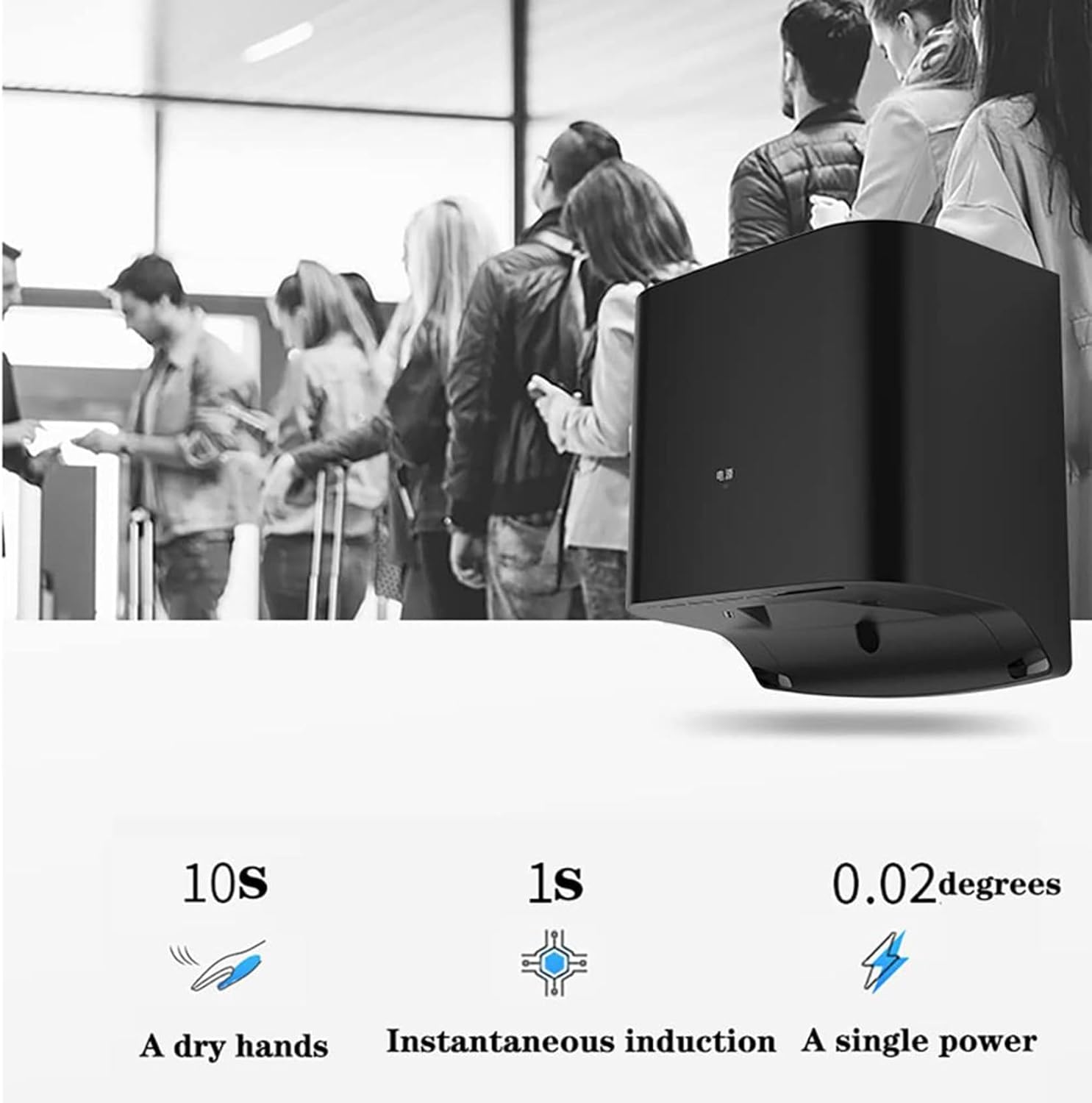 GTANND 1250W Automatic Hand Dryer for Commercial Washrooms