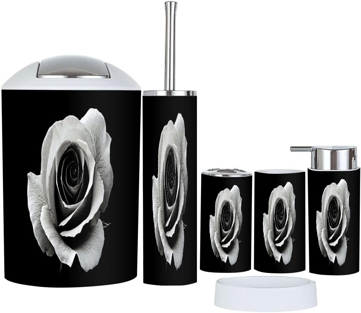 Bathroom Accessory Set 6 Piece Boho Style