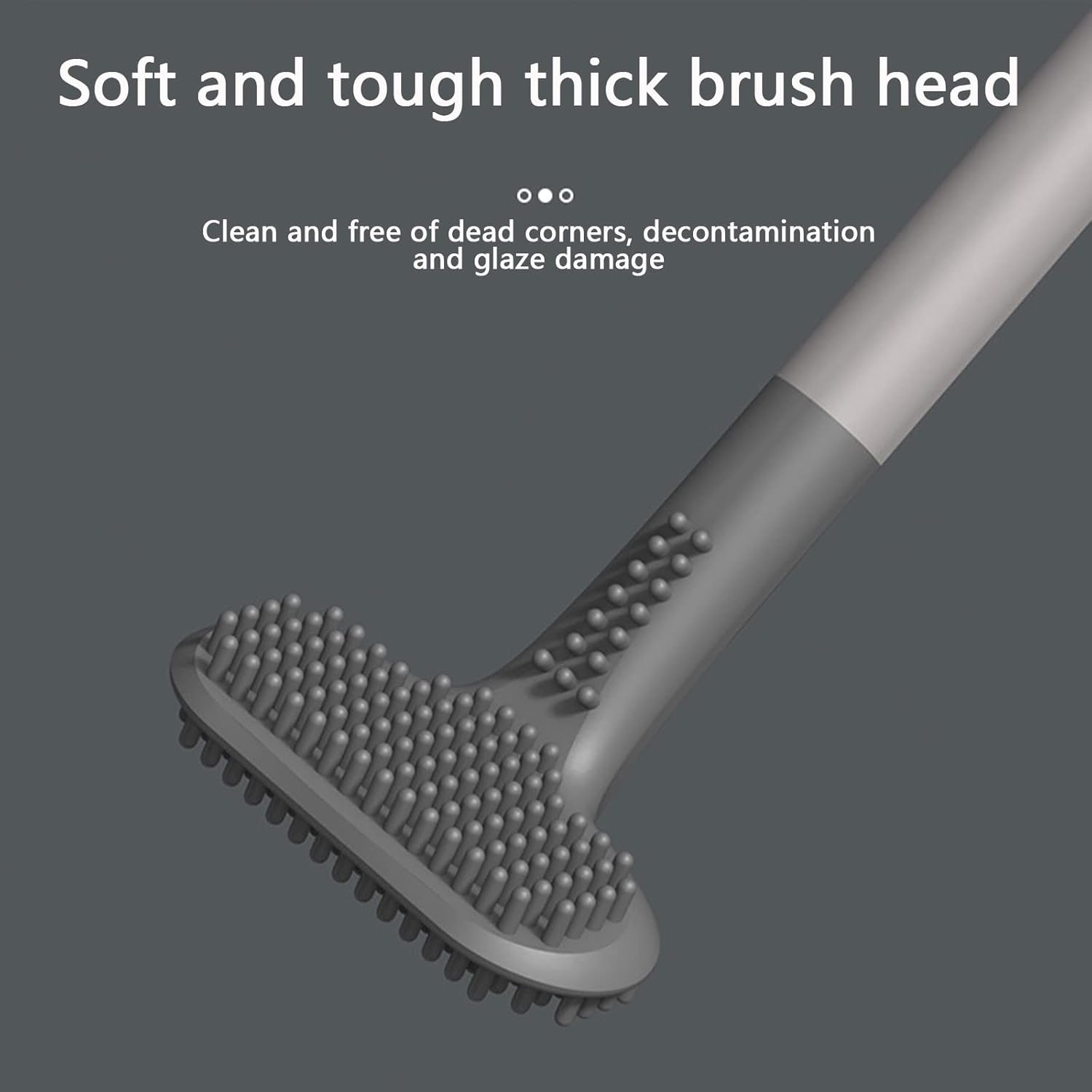 Lovskoo 360 Toilet Brush Set with Non-Slip Holder