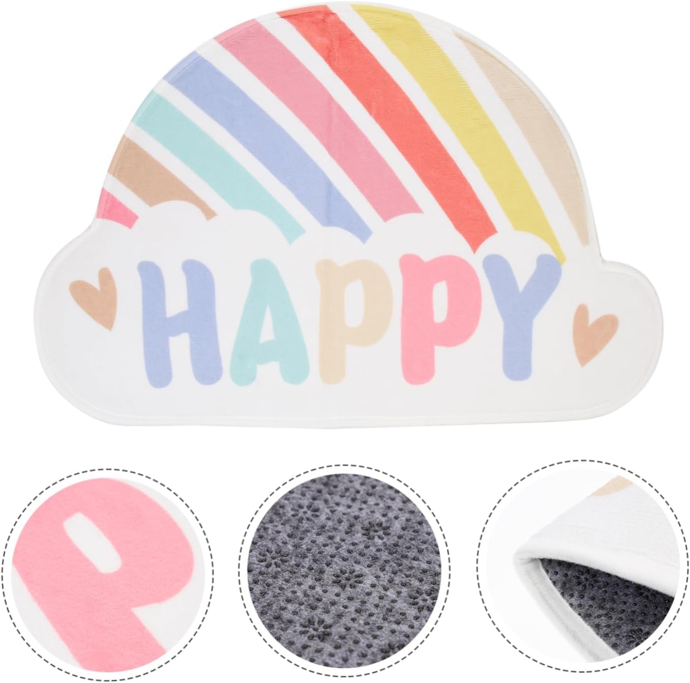 Rainbow Bath Mat Anti-Skid Bathroom Rug for Kids