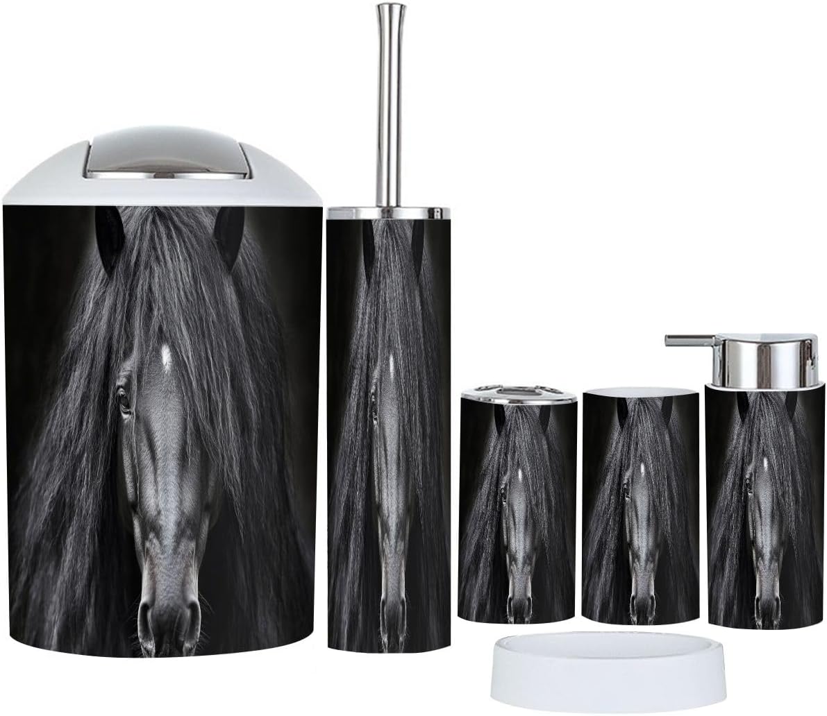 Boho Style 6-Piece Bathroom Accessory Set 1