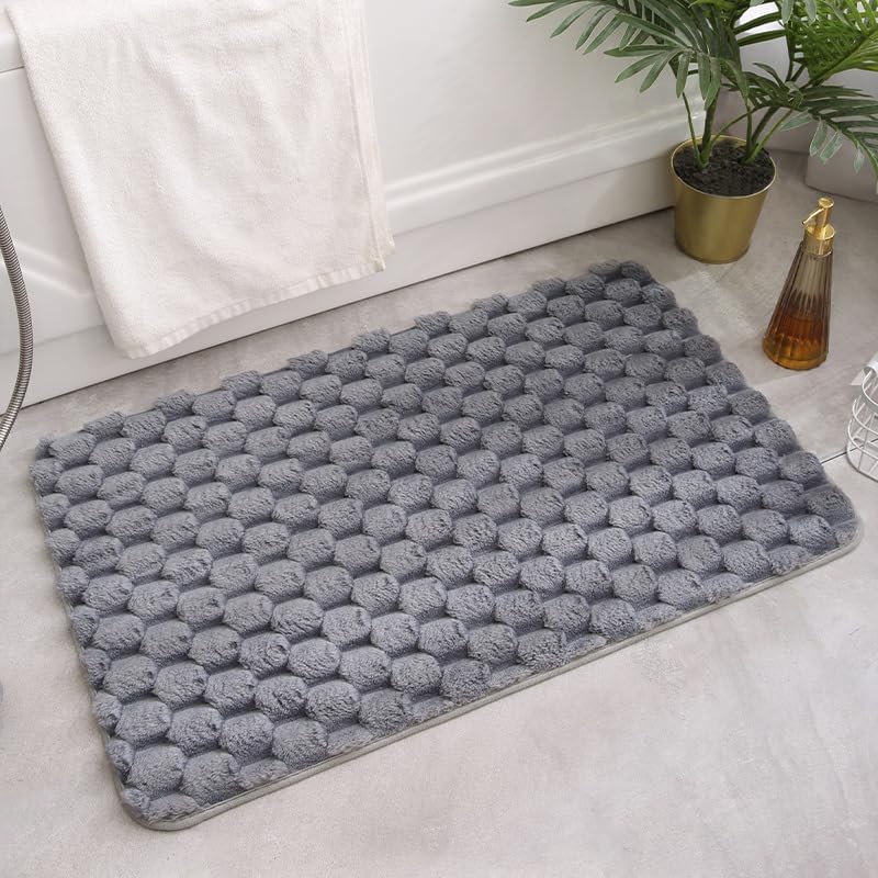 LYMCY Non-Slip Bath Mat 19x31 Inch Dark Grey