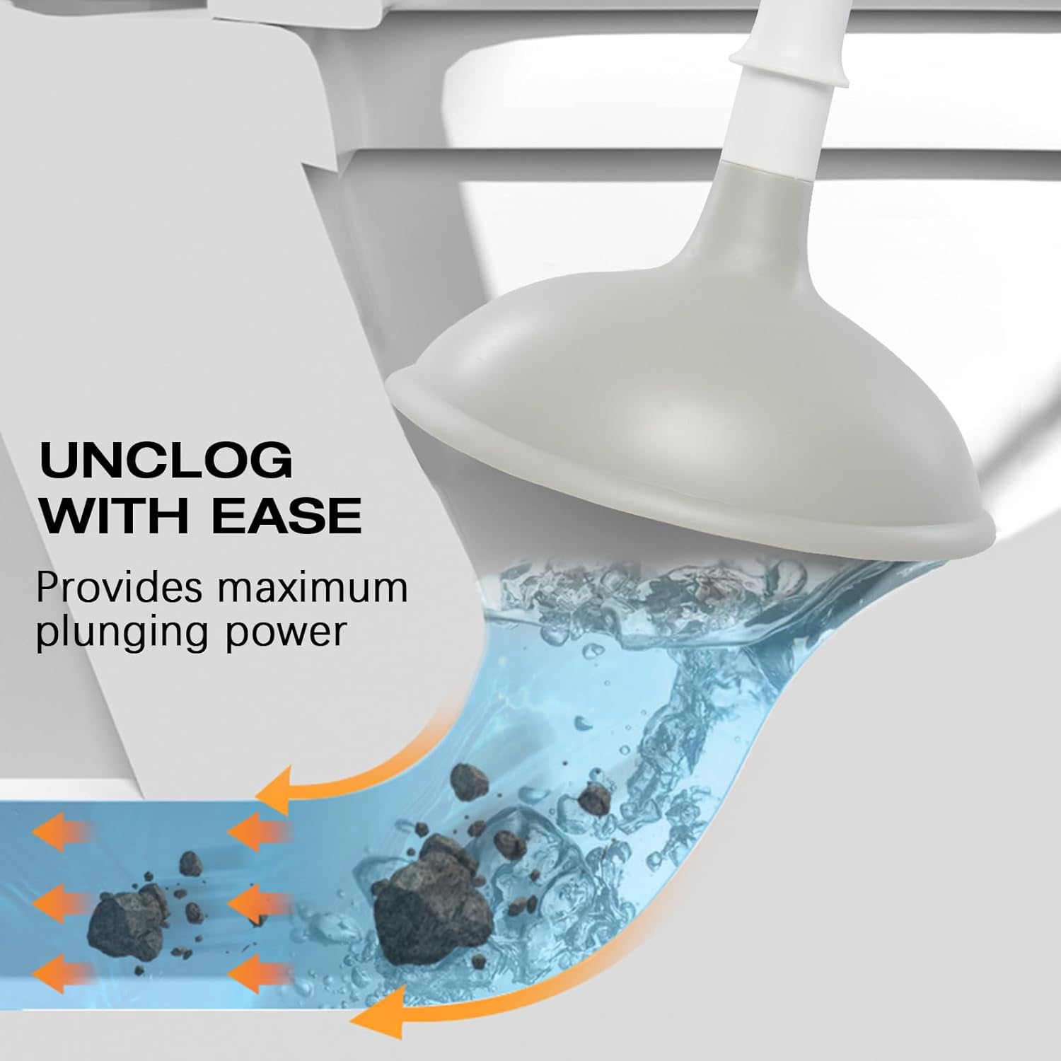 ADNIKIA 2 in 1 Toilet Brush and Plunger Set