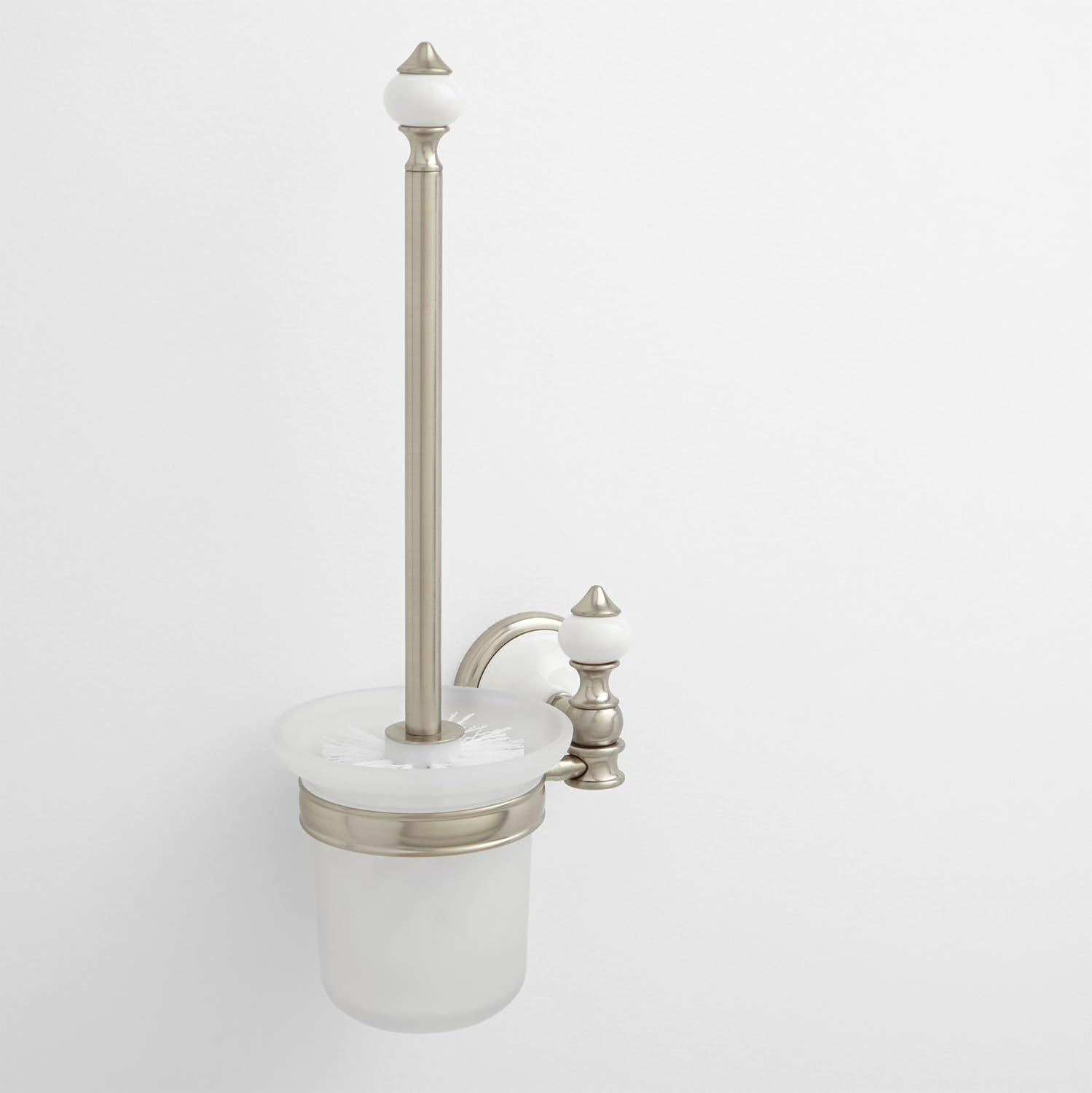 Signature Hardware 413151 Adelaide Wall-Mount Toilet Brush Holder - Chrome