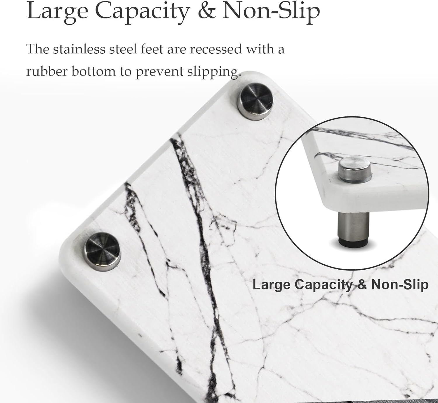 MASHDE Stone Drying Tray - 11 x 47 White Marble 1