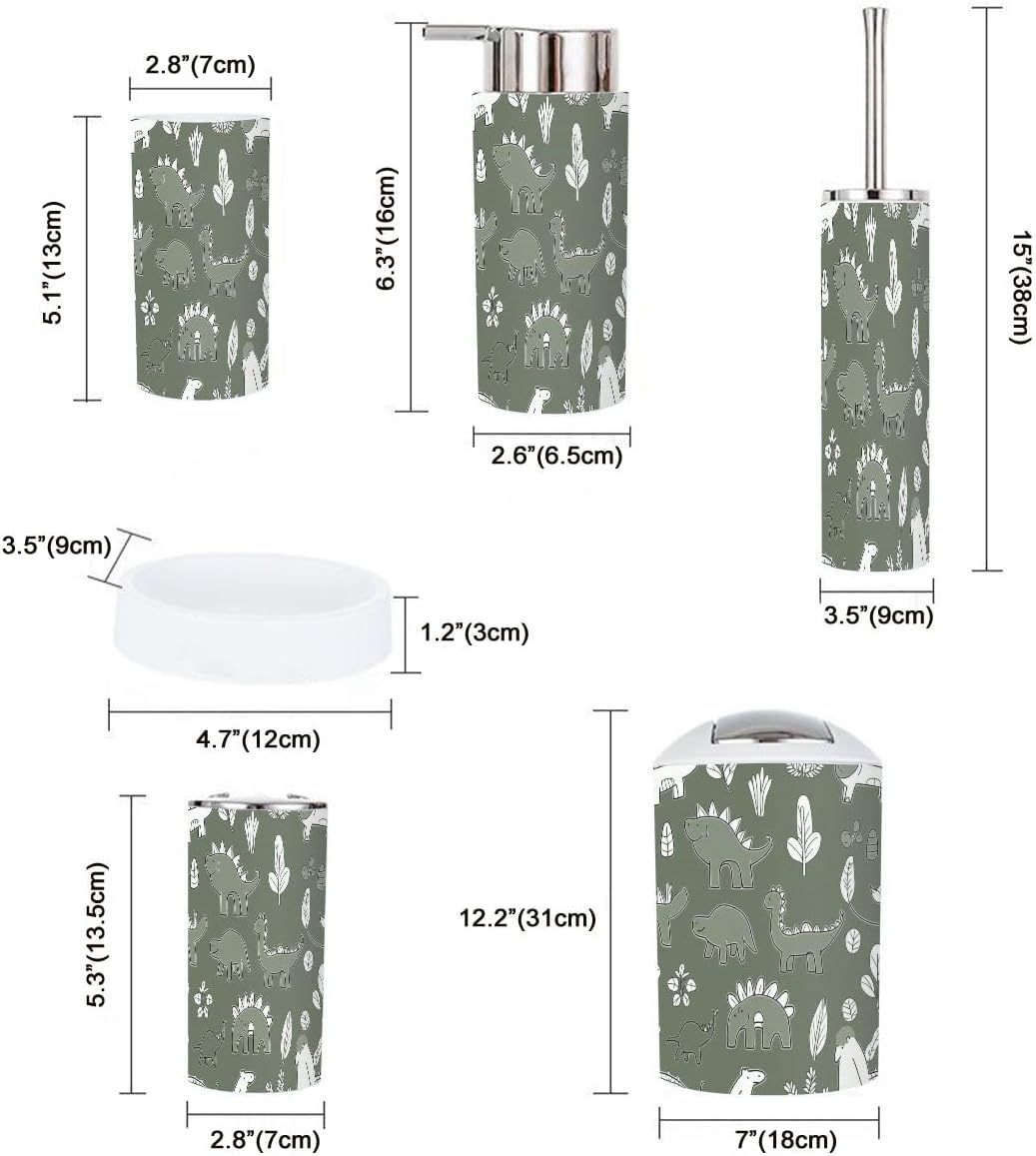 TRANQDEHOM 6-Piece Bathroom Accessory Set 1