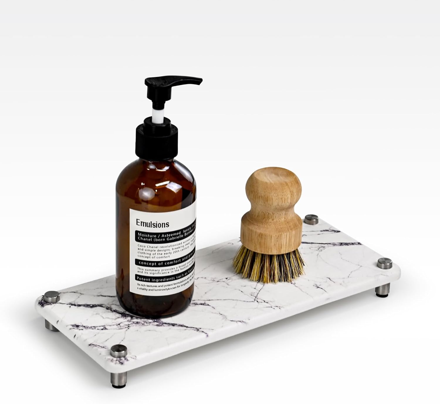 MASHDE Stone Drying Tray - 11 x 47 White Marble 1