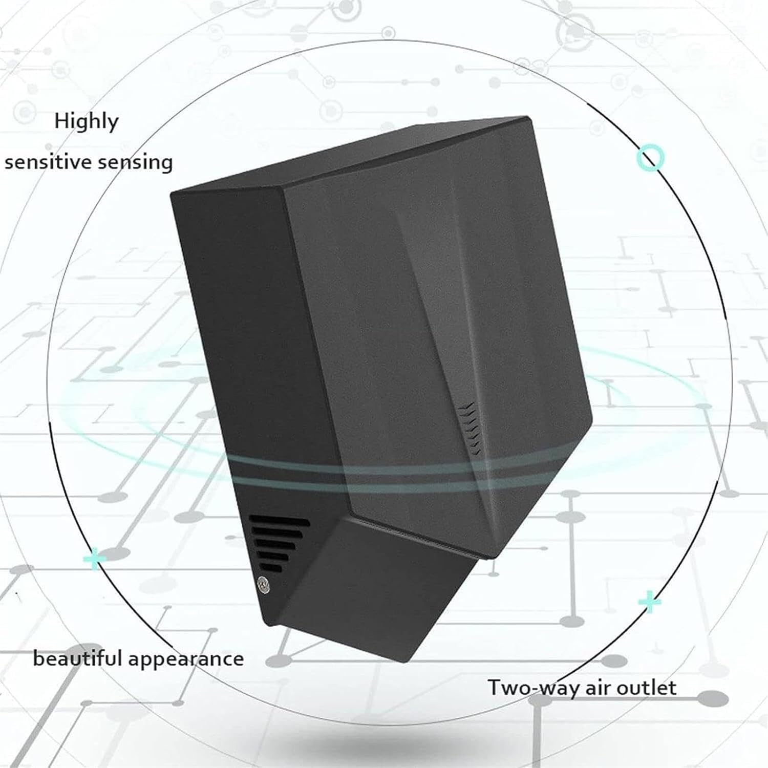 Commercial Wall Mounted Hand Dryer with Sensor 1500W Quick Dry Time Silver