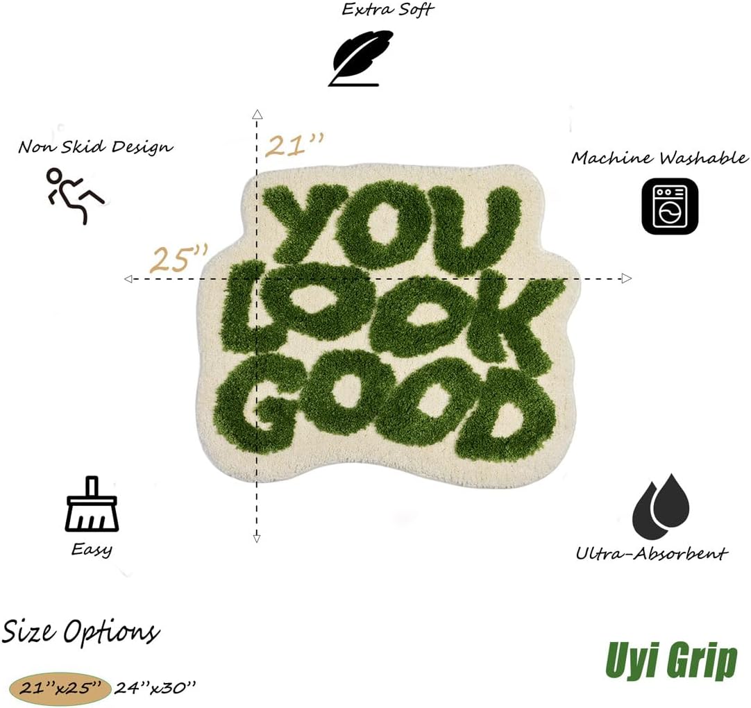 You Look Good Bath Mat - Soft Microfiber Non Slip