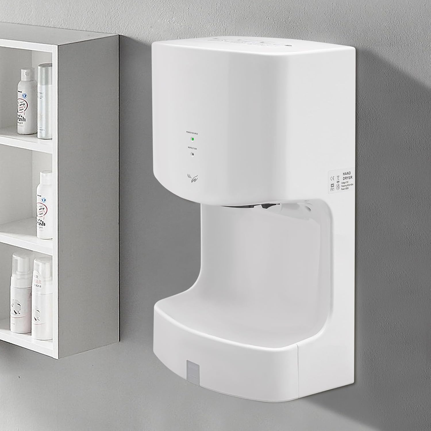 ZHIMIFU 1000W ABS Automatic Hand Dryer with Cold Warm Wind