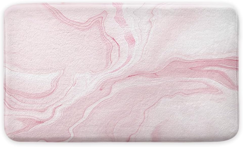 MERCHR Abstract Marble Bathroom Rug Mat 16x24
