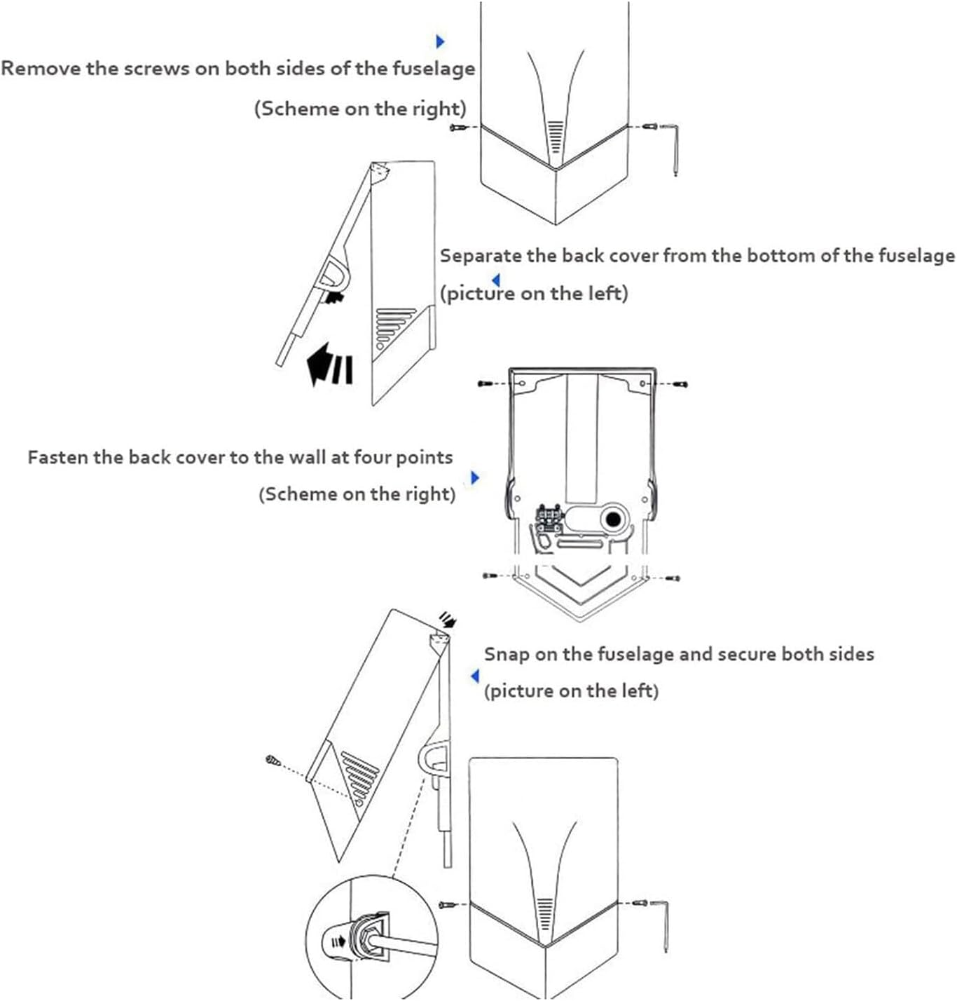 Automatic Touchless Hand Dryer with 2 Air Outlets
