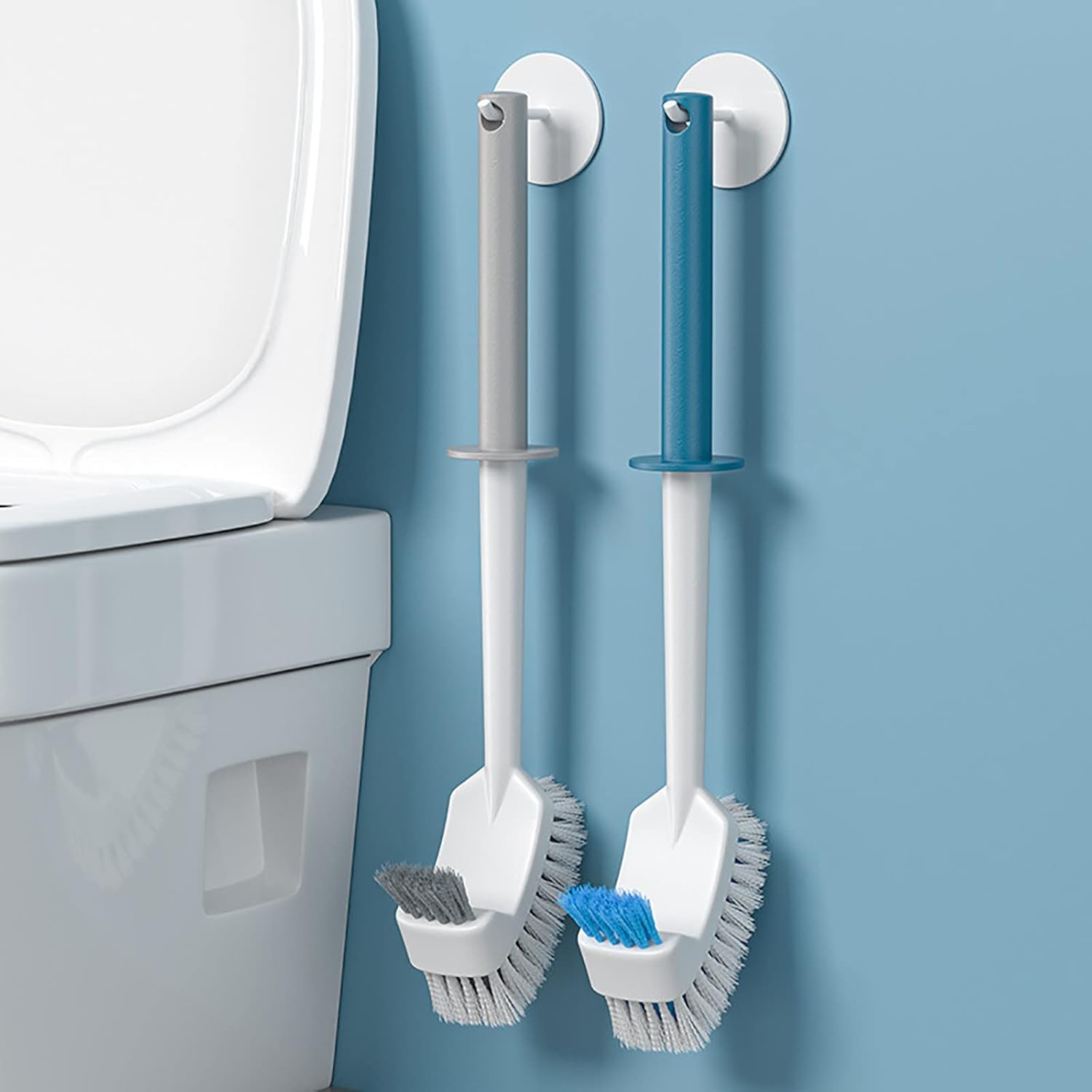 2Pack Toilet Brush for Bathroom Flexible and Durable