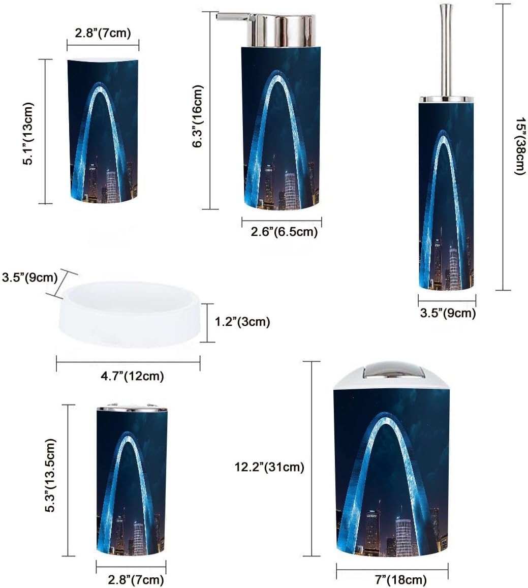 TRANQDEHOM Bathroom Accessory Set 6 Piece