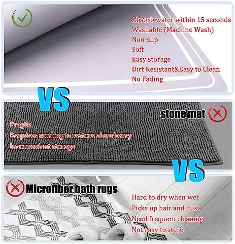 Forieca Diatomaceous Earth Bath Mat 157x236 inches