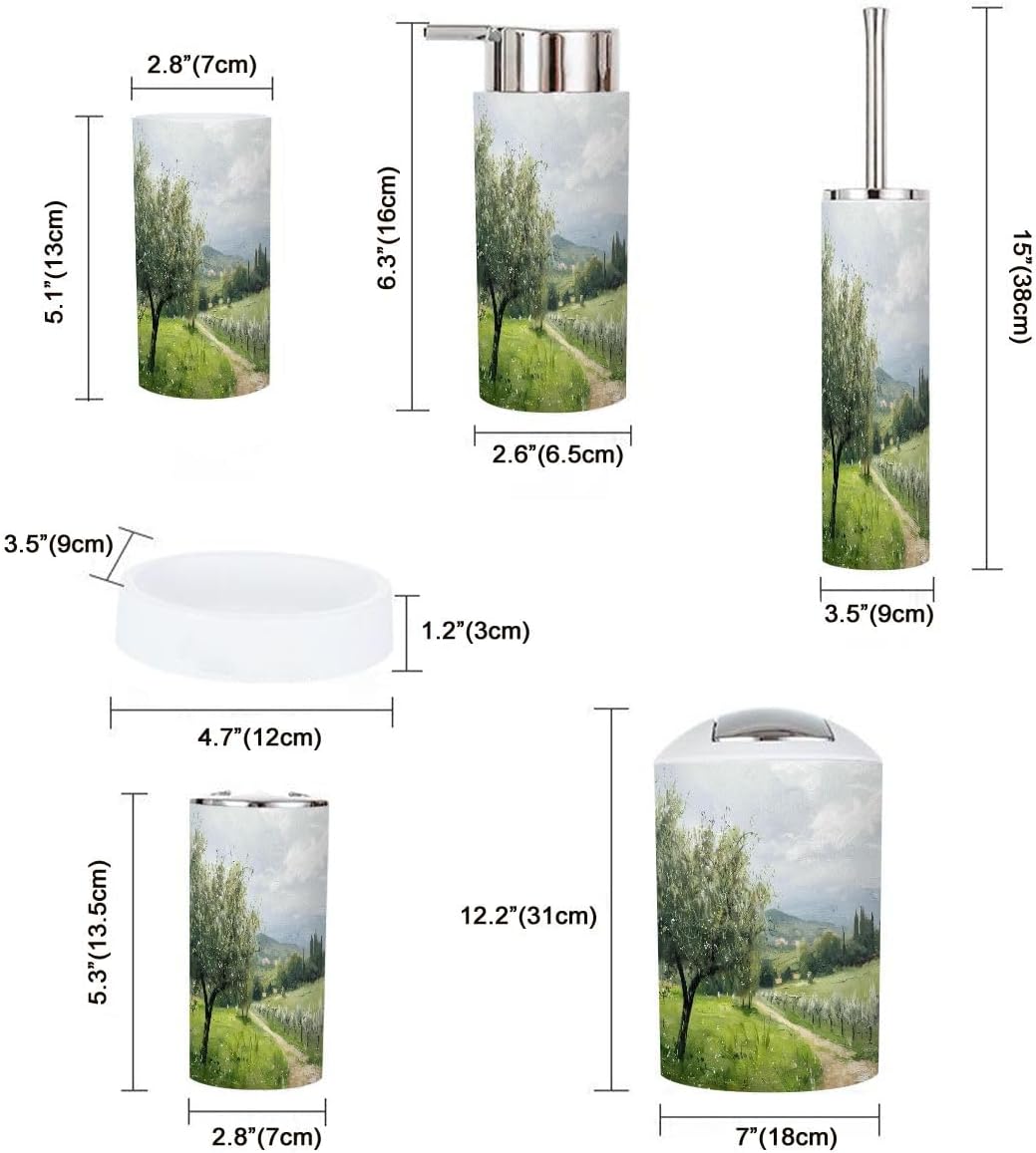 TRANQDEHOM Bathroom Accessory Set 6 Piece 1
