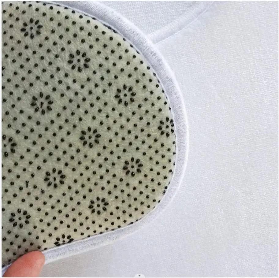 Teal Leopard Print Bath Mat 178x295 Inch 1