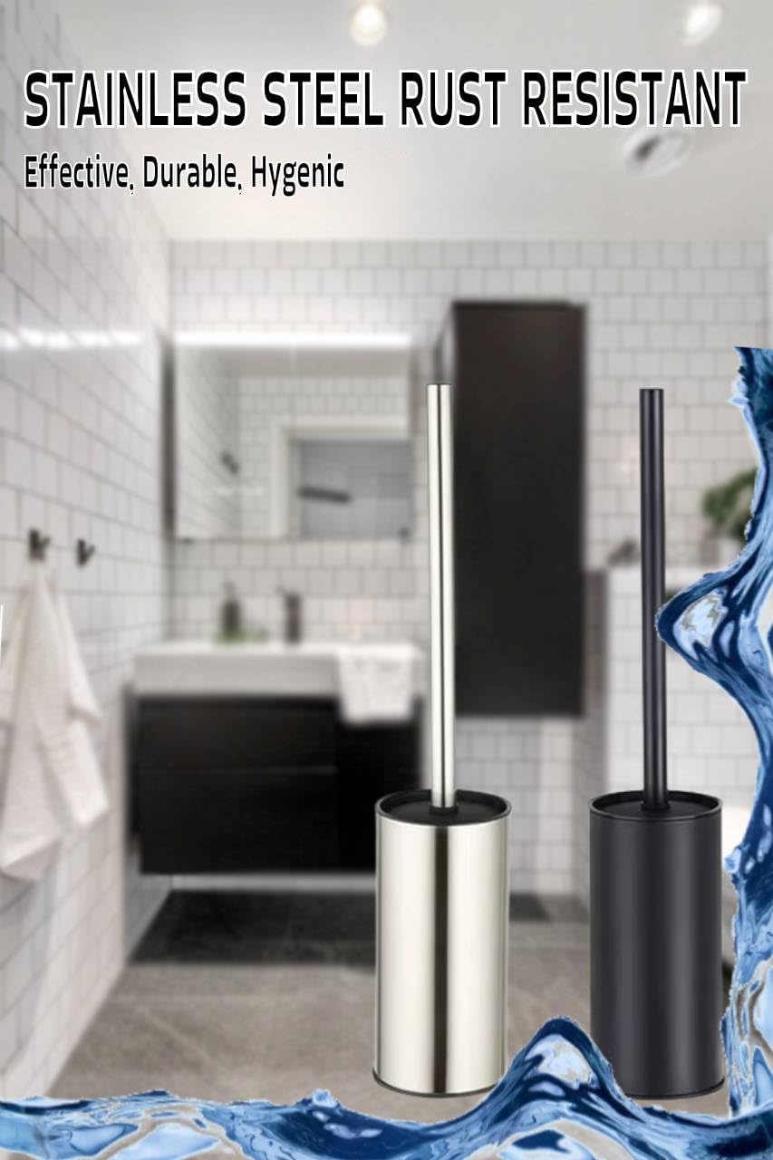 FlushFab Stainless Steel Toilet Brush and Holder Set
